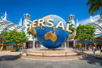 Universal Studios Singapore entrance globe