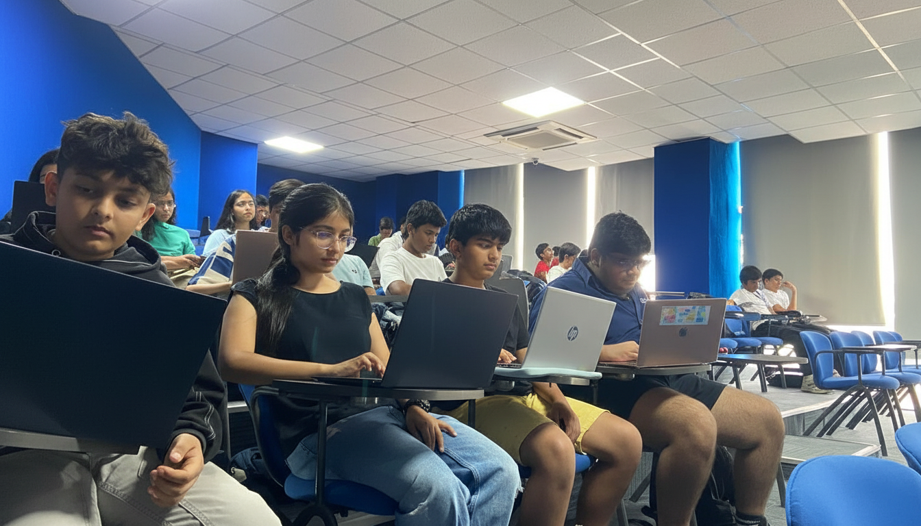 AI with Amazon AWS - Students learning AI