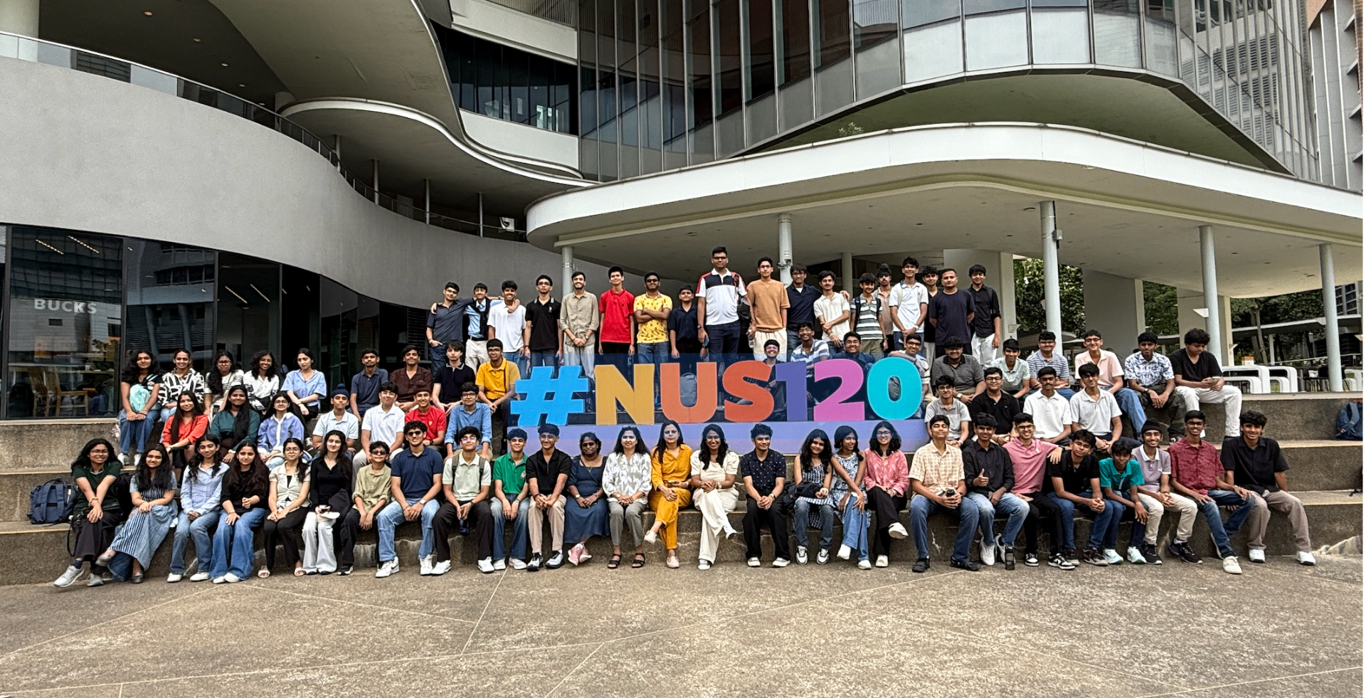 GRIP students at NUS ISAS campus - Group photo at National University of Singapore
