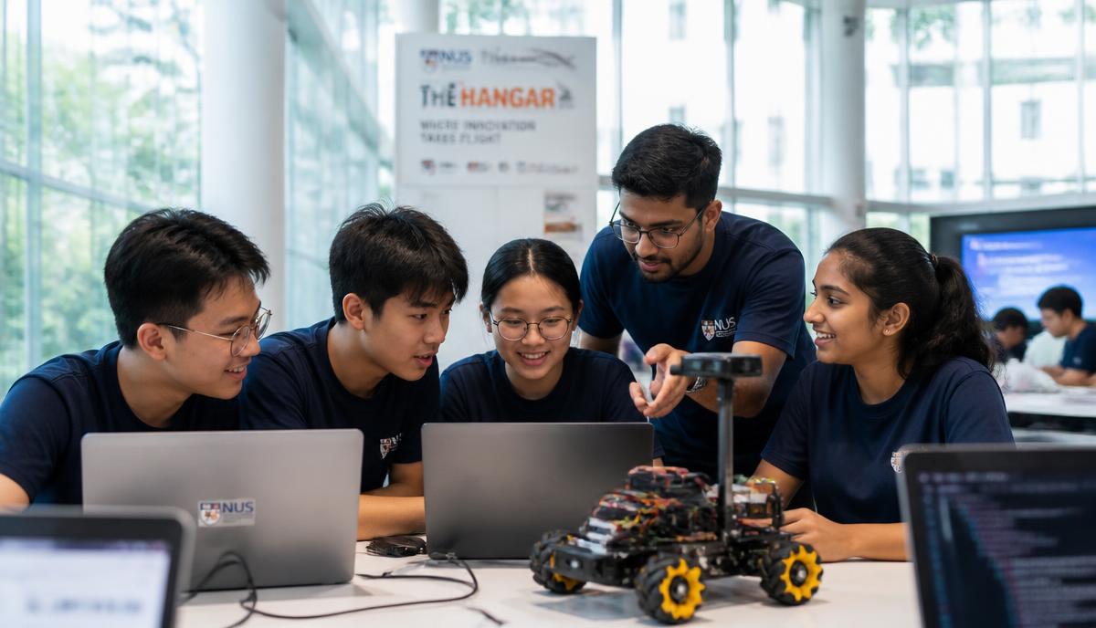 High school students attending summer internships and programs in Singapore
